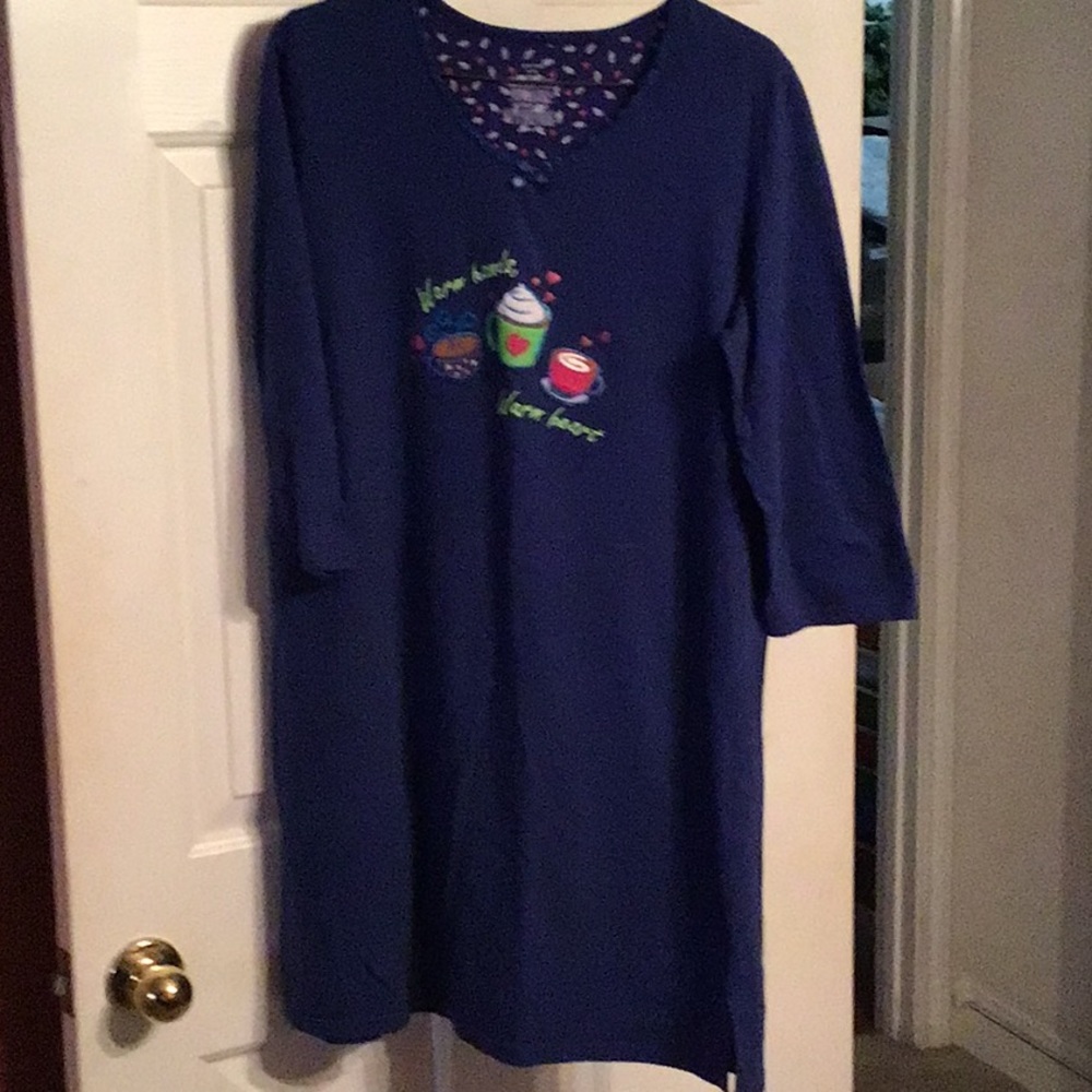 Blue night shirt Warm Hands Warm Heart